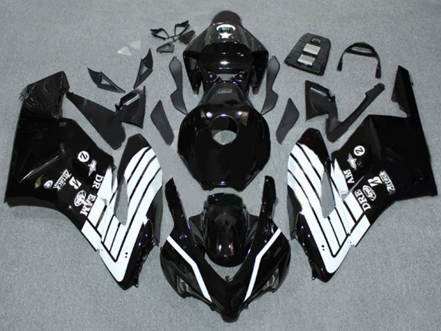 2004-2005 Glossy Black White Honda CBR1000RR Motorcycle Fairings Australia