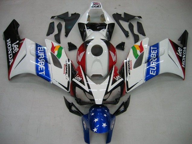 2004-2005 White Blue Red Glossy Black Star EuroBet Lee Honda CBR1000RR Motorcycle Fairings Australia