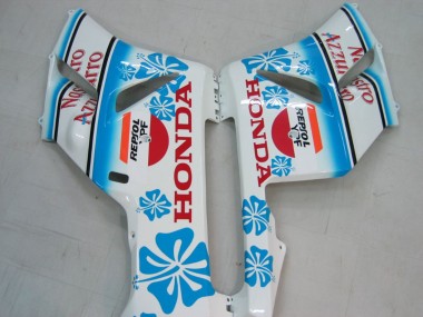 2004-2005 White Blue Snow Nastro Azzurro 46 Honda CBR1000RR Motorcycle Fairings Australia