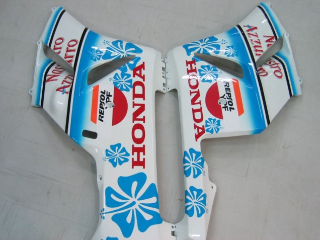 2004-2005 White Blue Snow Nastro Azzurro 46 Honda CBR1000RR Motorcycle Fairings Australia