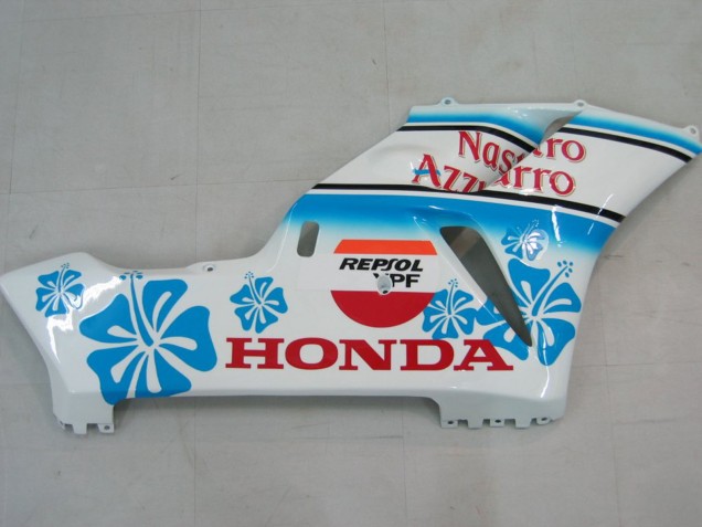 2004-2005 White Blue Snow Nastro Azzurro 46 Honda CBR1000RR Motorcycle Fairings Australia