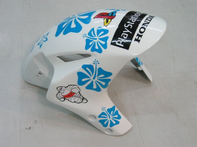 2004-2005 White Blue Snow Nastro Azzurro 46 Honda CBR1000RR Motorcycle Fairings Australia