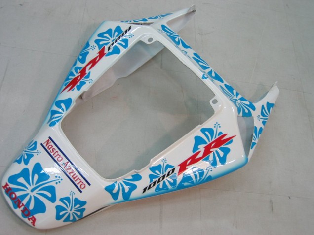 2004-2005 White Blue Snow Nastro Azzurro 46 Honda CBR1000RR Motorcycle Fairings Australia