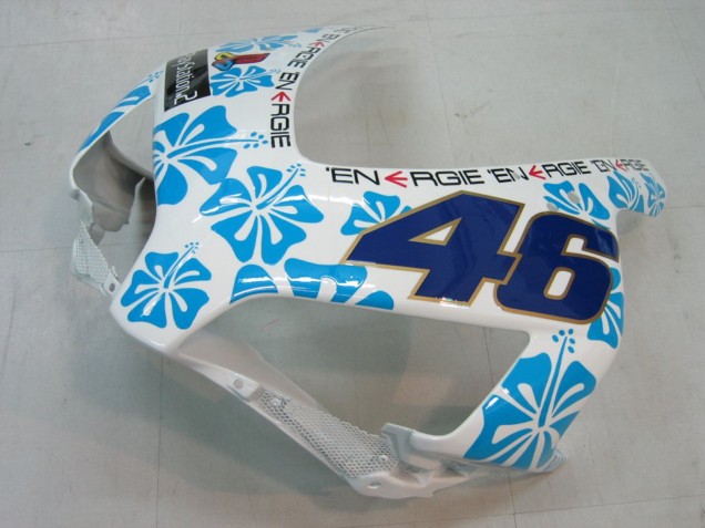 2004-2005 White Blue Snow Nastro Azzurro 46 Honda CBR1000RR Motorcycle Fairings Australia