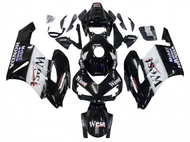 2004-2005 Glossy Black White West Honda CBR1000RR Motorcycle Fairings Australia