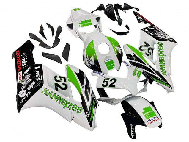 2004-2005 White Green Glossy Black Hannspree 52 Honda CBR1000RR Motorcycle Fairings Australia