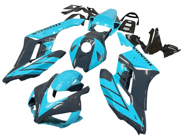 2004-2005 Light Blue Glossy Black Honda CBR1000RR Motorcycle Fairings Australia