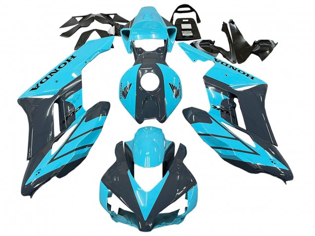 2004-2005 Light Blue Glossy Black Honda CBR1000RR Motorcycle Fairings Australia