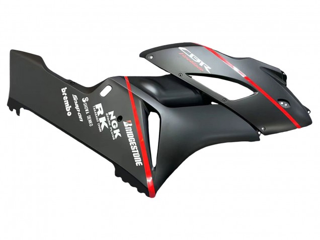 2004-2005 Glossy Black Glossy Grey Red Stripe Honda CBR1000RR Motorcycle Fairings Australia