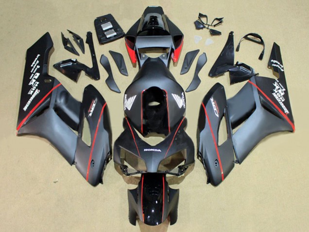 2004-2005 Glossy Black Glossy Grey Red Stripe Honda CBR1000RR Motorcycle Fairings Australia