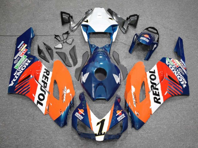 2004-2005 Orange White Red Blue Repsol Honda CBR1000RR Motorcycle Fairings Australia