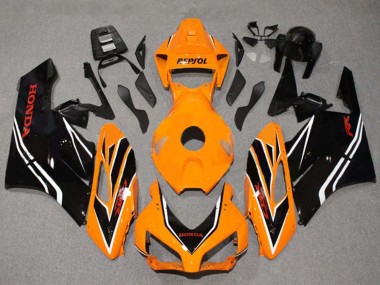 2004-2005 Orange White Glossy Black Stripe Honda CBR1000RR Motorcycle Fairings Australia