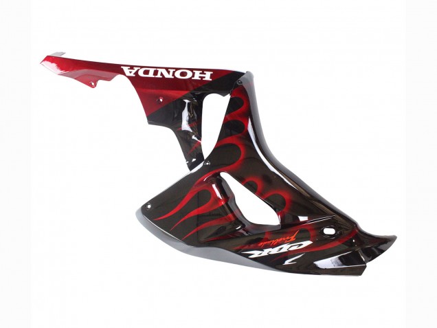 2006-2007 Glossy Black Red Flame Honda CBR1000RR Motorcycle Fairing Australia