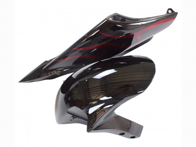 2006-2007 Glossy Black Red Flame Honda CBR1000RR Motorcycle Fairing Australia