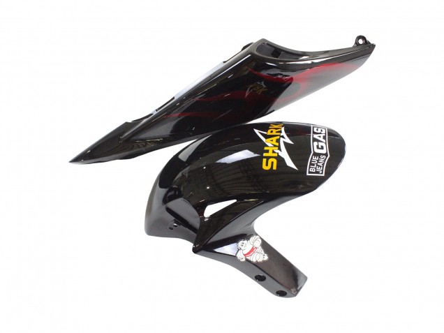 2006-2007 Glossy Black Yellow Red Flame Honda CBR1000RR Motorcycle Fairings Australia
