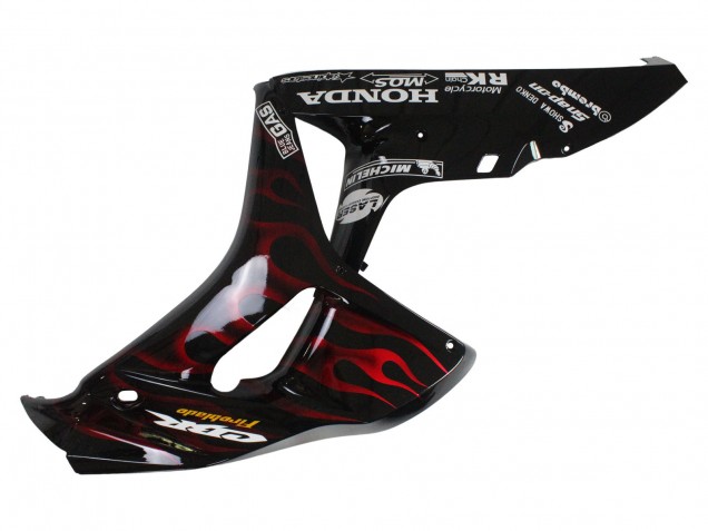 2006-2007 Glossy Black Yellow Red Flame Honda CBR1000RR Motorcycle Fairings Australia
