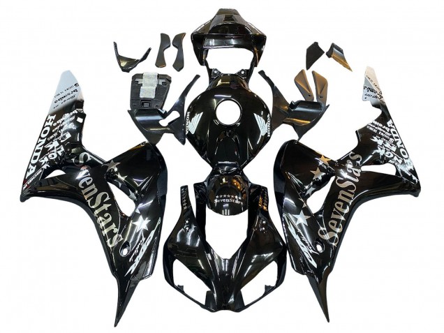 2006-2007 Glossy Black Gold SevenStars Honda CBR1000RR Motorcycle Fairings Australia