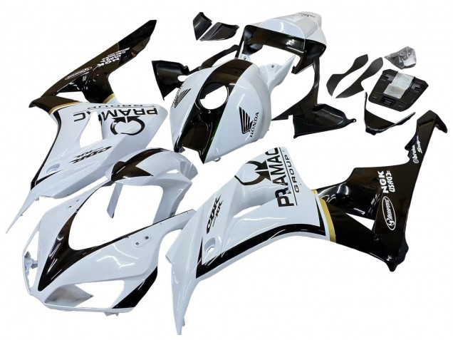 2006-2007 White Glossy Black Pramac Honda CBR1000RR Motorcycle Fairings Australia