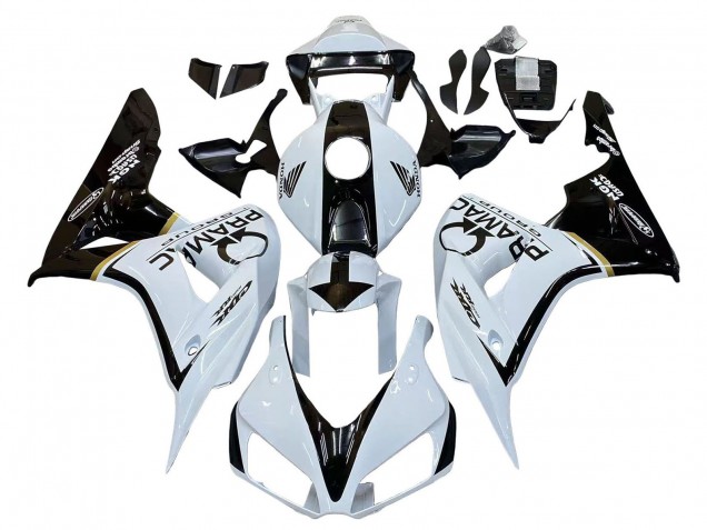 2006-2007 White Glossy Black Pramac Honda CBR1000RR Motorcycle Fairings Australia