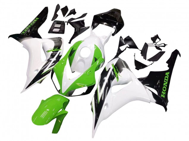 2006-2007 White Green Glossy Black Honda CBR1000RR Motorcycle Fairing Australia