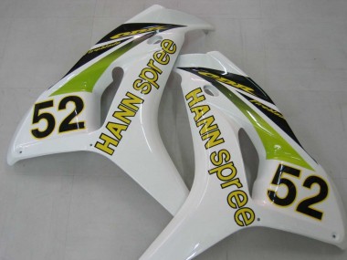 2006-2007 White Green Glossy Black Hannspree 52 Honda CBR1000RR Motorcycle Fairings Australia