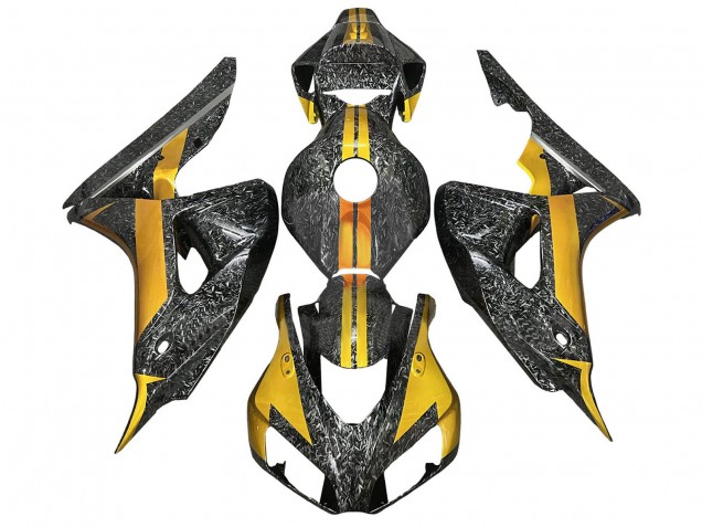 2006-2007 Gold Black Forged Carbon Fiber Honda CBR1000RR Motorcycle Fairings Australia
