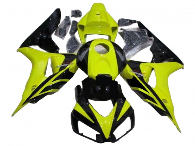 2006-2007 Green Glossy Black Geometric Honda CBR1000RR Motorcycle Fairings Australia