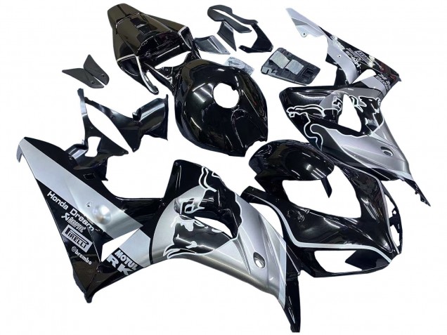 2006-2007 Silver Glossy Black Red Bull Honda CBR1000RR Motorcycle Fairings Australia