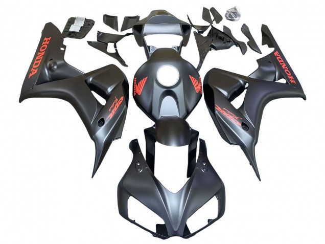 2006-2007 Matte Black Red Decals Honda CBR1000RR Motorcycle Fairings Australia