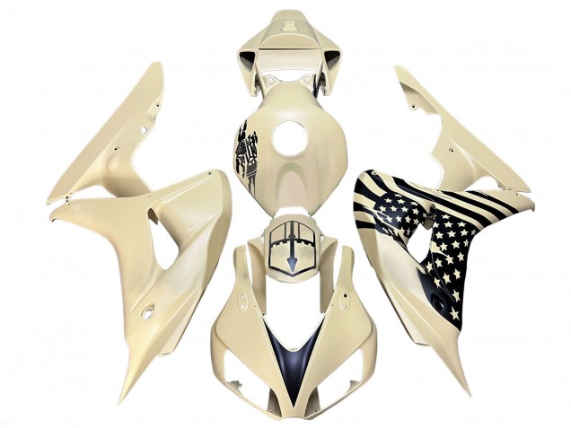 2006-2007 Cream Black Honda CBR1000RR Motorcycle Fairings Australia