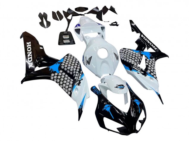 2006-2007 White Blue Glossy Black Honda CBR1000RR Motorcycle Fairing Australia
