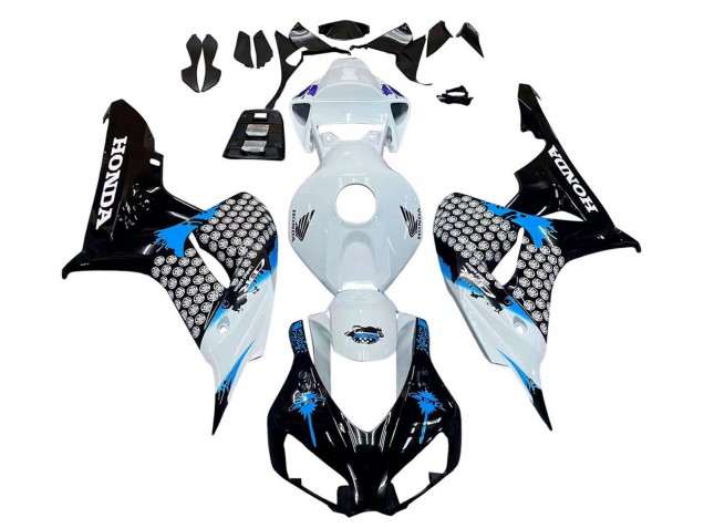 2006-2007 White Blue Glossy Black Honda CBR1000RR Motorcycle Fairing Australia