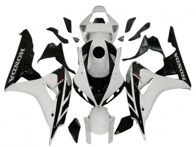2006-2007 White Glossy Black Honda CBR1000RR Motorcycle Fairing Kits Australia