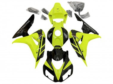2006-2007 Yellow Glossy Black Honda CBR1000RR Motorcycle Fairings Australia