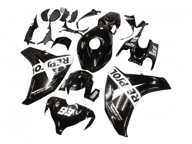 2008-2011 Glossy Black White Repsol 93 Honda CBR1000RR Motorcycle Fairings Australia