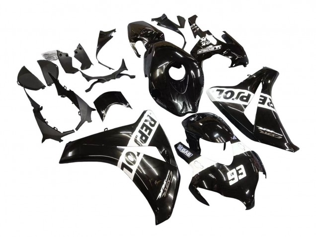 2008-2011 Glossy Black White Repsol 93 Honda CBR1000RR Motorcycle Fairings Australia