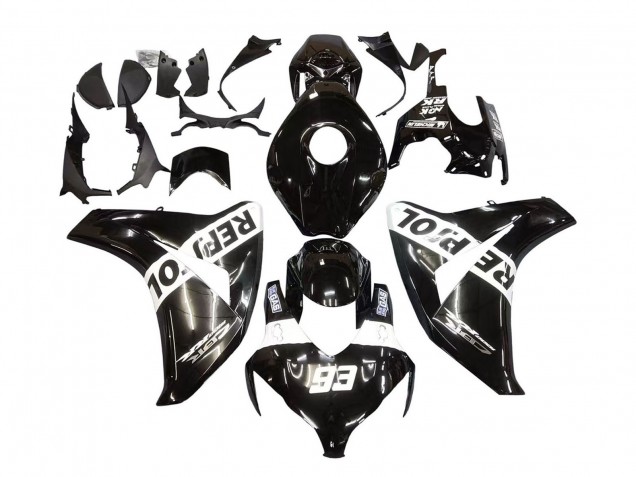 2008-2011 Glossy Black White Repsol 93 Honda CBR1000RR Motorcycle Fairings Australia
