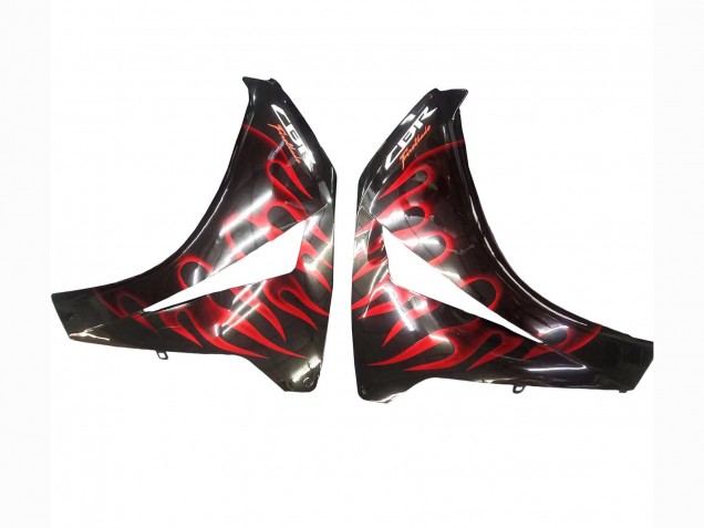 2008-2011 Glossy Black Red Flame Honda CBR1000RR Motorcycle Fairing Australia