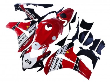 2008-2011 White Red Glossy Black Racing 24 Honda CBR1000RR Motorcycle Fairings Australia