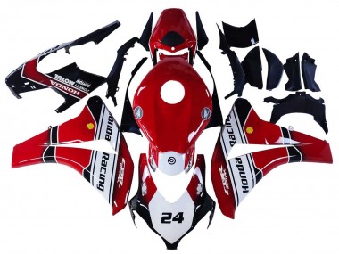 2008-2011 White Red Glossy Black Racing 24 Honda CBR1000RR Motorcycle Fairings Australia