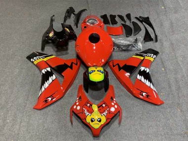 2008-2011 Red Yellow Glossy Black Shark Honda CBR1000RR Motorcycle Fairings Australia