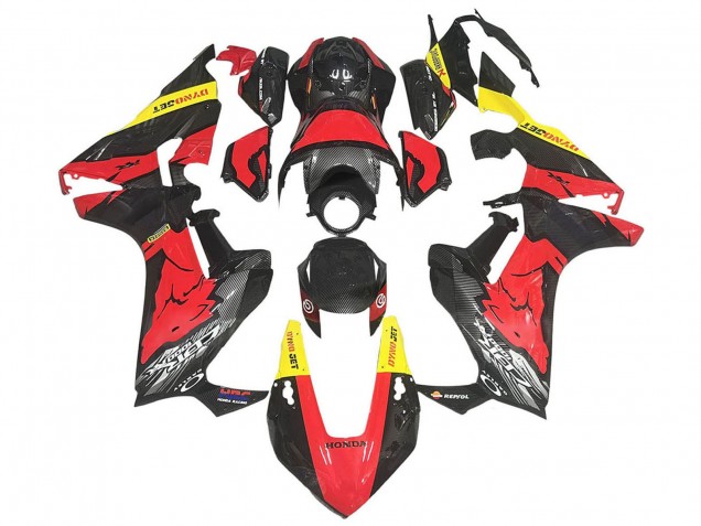 2017-2023 Red Yellow Black Carbon Fiber Honda CBR1000RR Motorcycle Fairings Australia