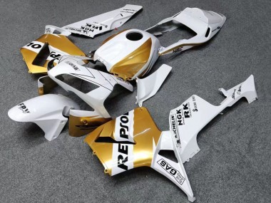 2003-2004 White Gold Black Repsol Honda CBR600RR Motorcycle Fairings Australia