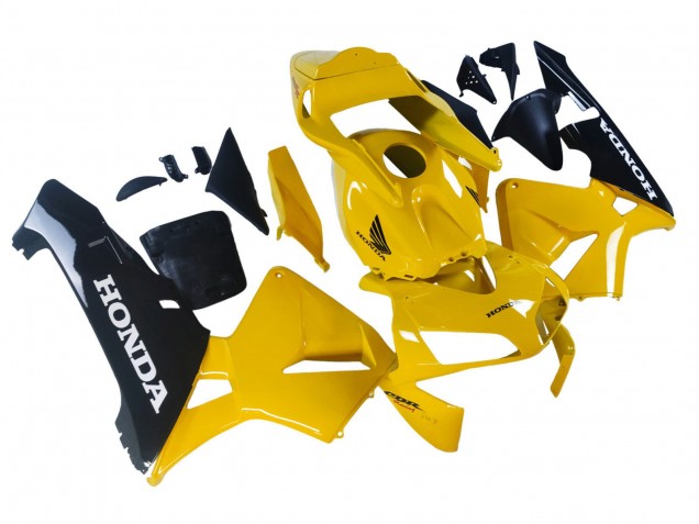 2003-2004 Yellow Glossy Black Honda CBR600RR Motorcycle Fairings Australia