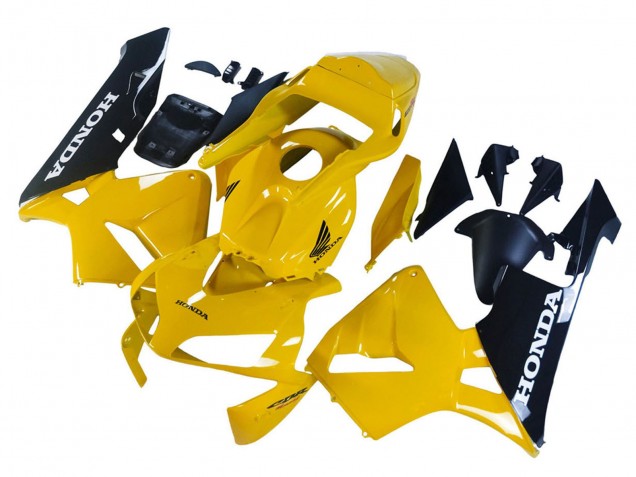 2003-2004 Yellow Glossy Black Honda CBR600RR Motorcycle Fairings Australia