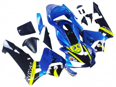 2003-2004 Blue Neon Yellow Glossy Black Shark Honda CBR600RR Motorcycle Fairings Australia