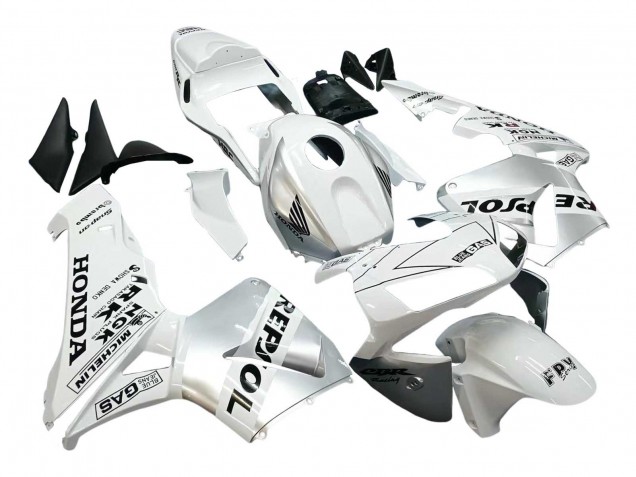 2003-2004 White Silver Black Repsol Honda CBR600RR Motorcycle Fairings Australia