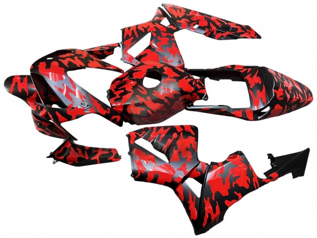 2003-2004 Black Red Grey Camouflage Honda CBR600RR Motorcycle Fairings Australia