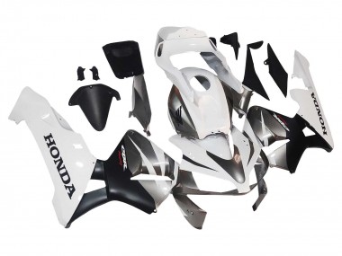 2003-2004 White Matte Black Racing Honda CBR600RR Motorcycle Fairings Australia