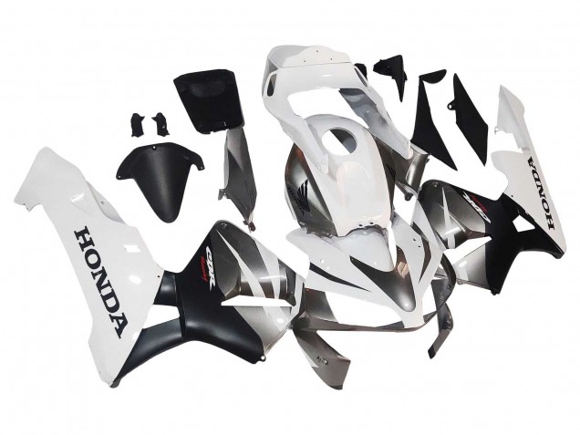 2003-2004 White Matte Black Racing Honda CBR600RR Motorcycle Fairings Australia